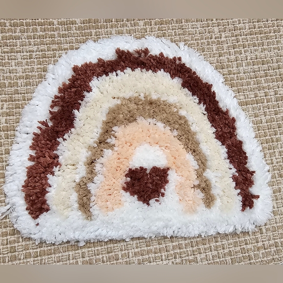 Boho Chic Drink Coasters in Pastel Rainbow Carpet Set of 4 New without Tags - Picture 7 of 11